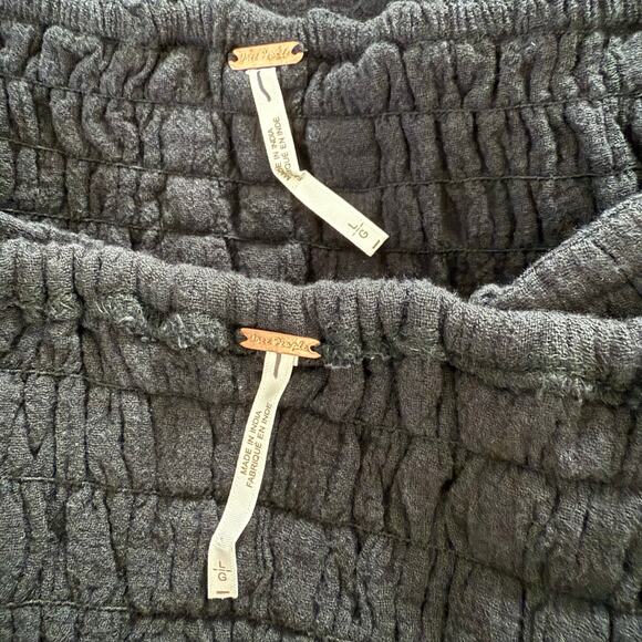 Free People pants set co-ord matching set pants and top cotton two-piece Large - Picture 8 of 10